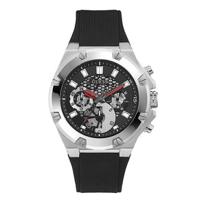 Guess Third Grear Multi Function Black Dial Black Rubber Strap Watch for Men- GW0334G1 Authentic Buy Shop Now
