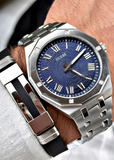 Guess Asset Quartz Blue Dial Silver Steel Strap Watch For Men - GW0575G4 Authentic Buy Shop Now