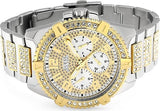 Guess Frontier Chronograph Crystals Silver Dial Two Tone Steel Strap Watch for Men - W0799G4 Authentic Buy Shop Now