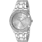 Guess Cosmo Diamonds Silver Dial Silver Steel Strap Watch For Women - GW0033L1 Authentic Buy Shop Now