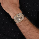 Guess Phoenix Multifunction Crystals Gold Dial Gold Steel Strap Watch For Men - GW0094G2 Authentic Buy Shop Now