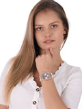Guess Raven Diamonds Rose Gold Dial White Silicone Strap Watch for Women - GW0105L3 Authentic Buy Shop Now