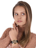 Guess Clarity Gold Dial Black Silicone Strap Watch for Women - GW0109L1 Authentic Buy Shop Now