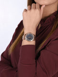 Guess Sparkler Diamonds Black Dial Rose Gold Steel Strap Watch for Women - GW0111L3 Authentic Buy Shop Now