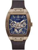 Guess Phoenix Multifunction Blue Dial Brown Leather Strap Watch for Men - GW0202G2 Authentic Buy Shop Now