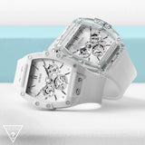 Guess Phoenix Multifunction White Dial White Rubber Strap Watch for Men - GW0203G2 Authentic Buy Shop Now