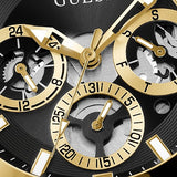 Guess Navigator Chronograph Black Dial Black Rubber Strap Watch for Men - GW0264G3 Authentic Buy Shop Now