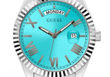 Guess Luna Quartz Blue Dial Silver Steel Strap Watch For Women - GW0308L4 Authentic Buy Shop Now