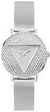 Guess Iconic Diamonds Silver Dial Silver Mesh Bracelet Watch For Women - GW0477L1 Authentic Buy Shop Now