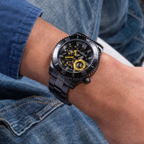Guess Axel Multifunction Black Dial Black Steel Strap Watch For Men - GW0488G3 Authentic Buy Shop Now