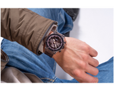 Guess Edge Chronograph Brown Dial Brown Leather Strap Watch For Men - GW0492G2 Authentic Buy Shop Now
