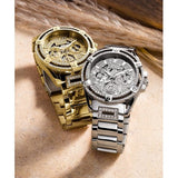 Guess King Quartz Silver Dial Silver Steel Strap Watch For Men - GW0497G1 Authentic Buy Shop Now