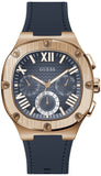 Guess Headline Multifunction Quartz Blue Dial Blue Silicone Strap Watch For Men - GW0571G2 Authentic Buy Shop Now