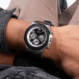 Guess Empire Chronograph Black Dial Black Silicon Strap Watch For Men - GW0583G1 Authentic Buy Shop Now