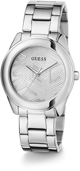Guess Cubed Analog Silver Dial Silver Steel Strap Watch For Women - GW0606L1 Authentic Buy Shop Now