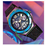 Guess Multifunction Analog Purple Dial Black Rubber Strap Watch For Women - GW0620L4 Authentic Buy Shop Now
