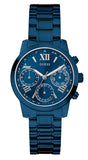 Guess F14 Chronograph Analog Blue Dial Blue Steel Strap Watch For Women - W0448L5 Authentic Buy Shop Now