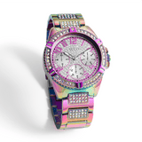 Guess Lady Frontier Diamonds Silver Dial Multicolor Steel Strap Watch for Women - GW0044L1 Authentic Buy Shop Now