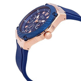 Guess Legacy Blue Dial Blue Silicone Strap Watch For Men - W1049G2 Authentic Buy Shop Now