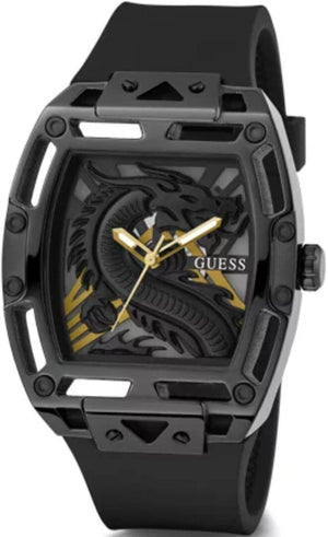 Guess Legend Analog Black Dial Black Rubber Strap Watch For Men - GW0648G1 Authentic Buy Shop Now