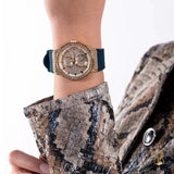 Guess Multifunction Crystals Rose Gold Dial Blue Rubber Strap Watch For Women - GW0439L4 Authentic Buy Shop Now