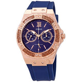 Guess Limelight Blue Dial Blue Silicone Strap Watch For Women - W1053L1 Authentic Buy Shop Now