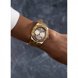 Guess Limelight Quartz Gold Dial Gold Leather Strap Watch For Women - W0775L13 Authentic Buy Shop Now