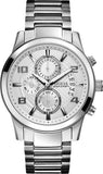 Guess Exec Quartz Silver Dial Silver Steel Strap Watch for Men - W0075G3 Authentic Buy Shop Now