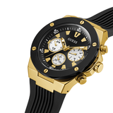 Guess Poseidon Chronograph Black Dial Black Rubber Strap Watch for Men - GW0057G1 Authentic Buy Shop Now