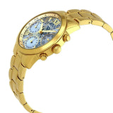 Guess Mini Sunrise Quartz Blue Dial Gold Steel Strap Watch For Women - W0448L6 Authentic Buy Shop Now