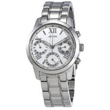Guess Mini Sunrise Silver Dial Silver Steel Strap Watch For Women - W0448L1 Authentic Buy Shop Now