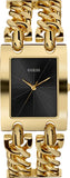 Guess Trend Multi Chain Black Dial Gold Steel Strap Watch for Women - U1117L5 Authentic Buy Shop Now