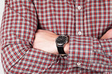 Guess Wafer Analog Black Dial Black Leather Strap Watch For Men - W70016G1 Authentic Buy Shop Now
