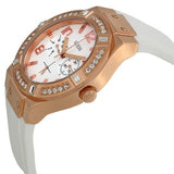 Guess Diamonds White Dial White Rubber Strap Watch For Women - W0426L1 Authentic Buy Shop Now