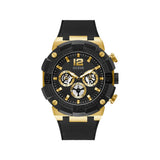 Guess Navigator Chronograph Black Dial Black Rubber Strap Watch for Men - GW0264G3 Authentic Buy Shop Now