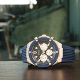 Guess Poseidon Blue Dial Blue Rubber Strap Watch for Men - GW0057G2 Authentic Buy Shop Now