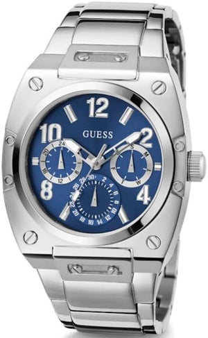 Guess Prodigy Chronograph Blue Dial Silver Steel Strap Watch For Men - GW0624G1 Authentic Buy Shop Now