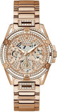 Guess Queen Multifunction Rose Gold Dial Rose Gold Steel Strap Watch For Women - GW0464L3 Authentic Buy Shop Now