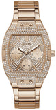 Guess Raven Diamonds Rose Gold Dial Rose Gold Steel Strap Watch for Women - GW0104L3 Authentic Buy Shop Now