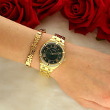 Guess Cosmo Diamonds Green Dial Gold Steel Strap Watch for Women - GW0033L8 Authentic Buy Shop Now