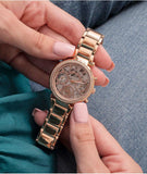 Guess Solstice Diamonds Rose Gold Dial Rose Gold Steel Strap Watch for Women - GW0403L3 Authentic Buy Shop Now