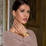 Guess Rumour Quartz Gold Dial Gold Steel Strap Watch For Women - GW0613L2 Authentic Buy Shop Now