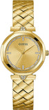 Guess Rumour Quartz Gold Dial Gold Steel Strap Watch For Women - GW0613L2 Authentic Buy Shop Now