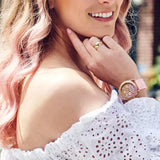 Guess Sparkling Chronograph Crystals Pink Dial Pink Silicone Strap Watch For Women - GW0032L4 Authentic Buy Shop Now