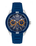 Guess Trade Blue Dial Blue Silicone Strap Watch for Men - W0967G2 Authentic Buy Shop Now