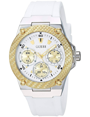 Guess Zena Analog White Dial White Rubber Strap Watch For Women - W1094L1 Authentic Buy Shop Now