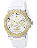 Guess Zena Analog White Dial White Rubber Strap Watch For Women - W1094L1 Authentic Buy Shop Now