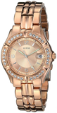 Guess Crystal Diamonds Rose Gold Dial Rose Gold Steel Strap Watch For Women - W11069L1 Authentic Buy Shop Now