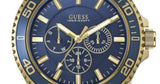 Guess Chaser Multifunction Blue Dial Gold Steel Strap Watch for Men - W0172G5 Authentic Buy Shop Now