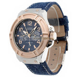 Guess Rigor Analog Blue Dial Blue Denim Strap Watch For Men - W0040G6 Authentic Buy Shop Now